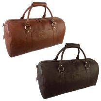Mens Large Leather Holdall by Mala; Django Collection Travel Overnight