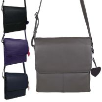 Ladies Leather Triple Section Cross Body Bag by Mala; Anishka Collection