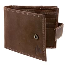 Mens Top Quality Tabbed  Oiled  Leather Hunter Wallet by Prime Hide Coin Pocket