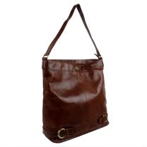 Ladies Cognac Leather Slouch Shoulder Bag Handbag by Rowallan of Scotland