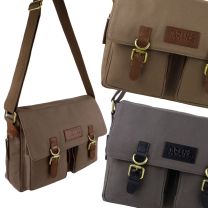 Taranis Leather & Canvas Messenger Bag