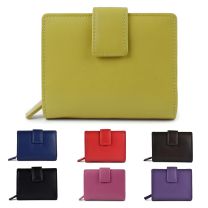 Ladies Compact Leather Purse/Wallet by Prime Hide Quality Gift Colourful