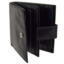 Mens/Gents Soft Leather Tabbed Wallet by Prime Hide Quality Classic (Black)