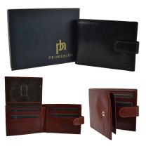 Mens/Gents Leather Tabbed Wallet by Prime Hide Stylish Flip-out Gift Boxed