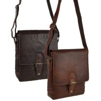Mens Buffalo LEATHER North South Cross Body BAG By PrimeHide Shoulder