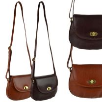 Ladies Small Leather Cross Body Shoulder BAG Kenneth Brownne Handbag Classic