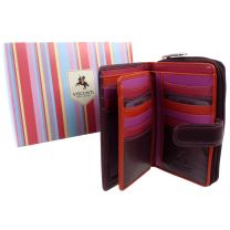 Ladies Purse Wallet RIO collection by Visconti Leather Plum Fuschia