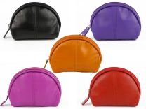 Mens Ladies Quality Leather Coin Purse by Dominique Change Vibrant Colours