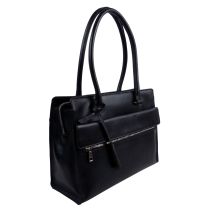 Ladies Italian Vintage Black Leather Shoulder/Work Bag Handbag by Visconti Tote