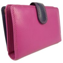 Quality Ladies Soft Leather Purse Wallet by Visconti Gift Boxed - Berry