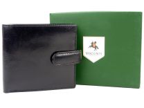 Mens Quality Leather Tabbed Wallet by Visconti Veg Tan Credit Card (Black)