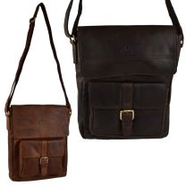 Mens Ladies Buffalo Leather North/South Messenger BAG by Rowallan of Scotland; El Paso Collection