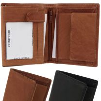 Mens Leather Compact North/South Wallet by Woods Great Value Gift