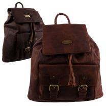 Rowallan Cowhide Leather Mens Backpack/Rucksack Saxon Range