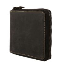Men's Quality Leather Zip Around Wallet from Visconti; Hunter Collection Oiled Brown Gift Boxed