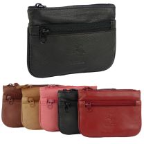 Mens Ladies Quality Leather Coin Purse by Visconti Keys Zip Change 5 Colours
