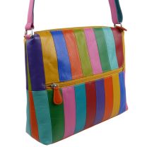 Ladies Leather Colourful Shoulder Bag by Ili New York Rainbow