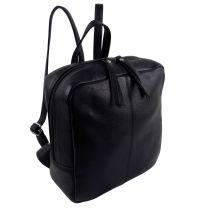 GiGi Leather Ladies Mini Black Backpack Marc Chantal Collection