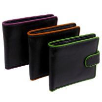 Golunski Leather Mens Tabbed Bi-Fold Wallet Coloured Highlights