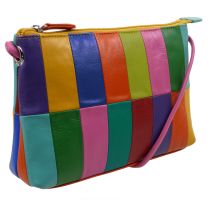 Ladies Leather Colourful Cross Body Bag by Ili New York Rainbow