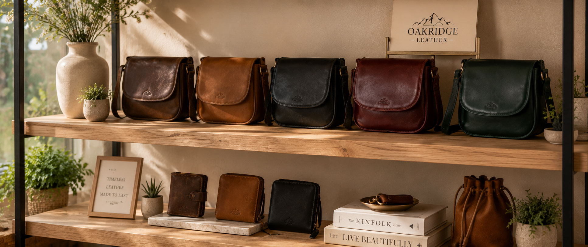 Oakridge Leather Shelf