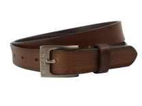 Mens Full Grain Leather 1" (25mm) Wide Belt by Milano Stylish Jeans (Brown)