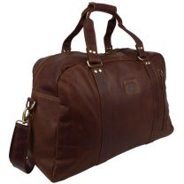 Rowallan Leather Mens Weekender Holdall Travel Overnight Bag