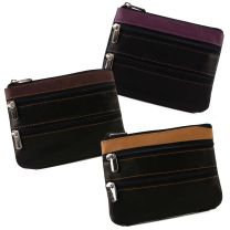Ladies Soft Smooth Leather Zipped Coin Purse 3 Colours by Golunski; Zen Collection