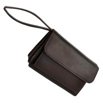 Gents Brown Leather Handy Wrist Wallet Manbag by Prime Hide Organiser Travel