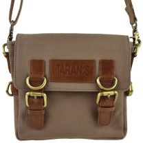 Leather & Canvas Cross Body Bag by Taranis Belt Travel Handy
