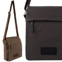 Canvas Leather North South Cross Body Bag by Taranis Travel iPad
